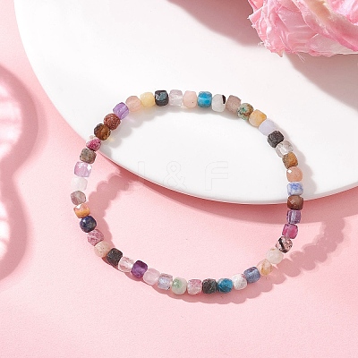 Natural Mixed Gemstone Beaded Stretch Bracelets for Women BJEW-JB13335-01-1
