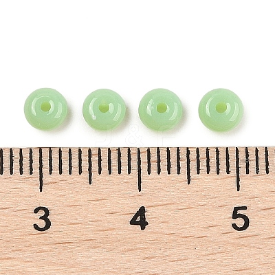 Imitation Jade Glass Seed Beads SEED-Q038-01E-1