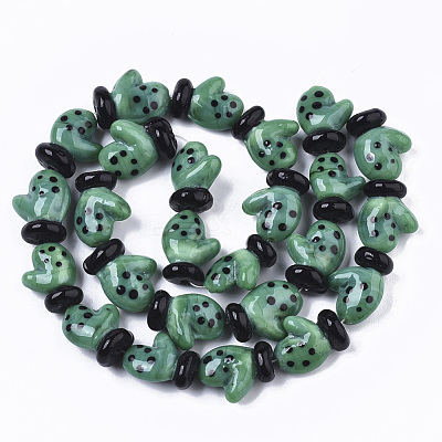 Handmade Lampwork Beads Strands LAMP-R142-05H-1