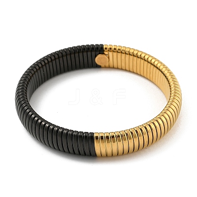 304 Stainless Steel Flat Snake Chain Bracelet BJEW-B076-01BG-1
