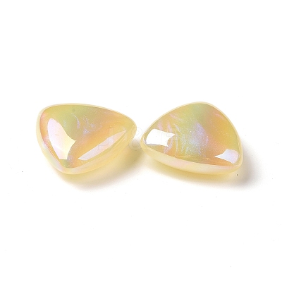 Rainbow Iridescent Plating Acrylic Beads OACR-A010-11B-1