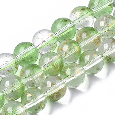 Transparent Spray Painted Glass Bead Strands GLAA-N035-03D-B02-1