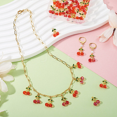 36Pcs 2 Colors Glass Pendants GLAA-TA0003-89-1