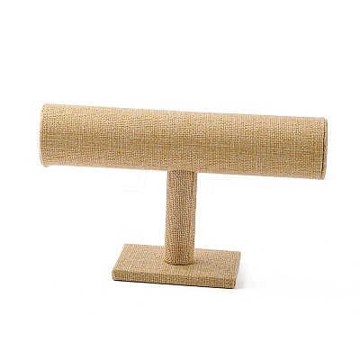 Linen T-Bar Bracelet Display Stands BDIS-WH0003-04B-1
