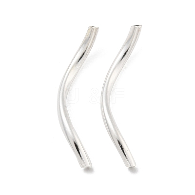 Brass Twist Tube Beads KK-B120-02C-S-1