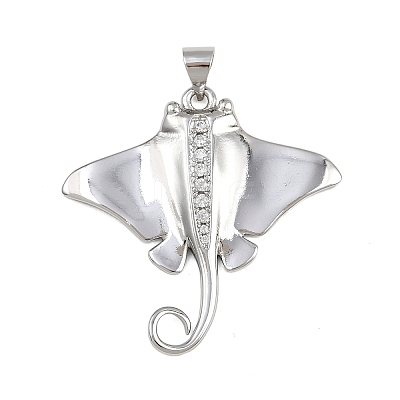 Brass Micro Pave Cubic Zirconia Pendants KK-A269-06P-1