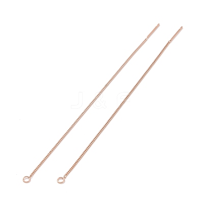 Ion Plating(IP) 304 Stainless Steel Stud Earring Finding X-STAS-E161-07RG-1