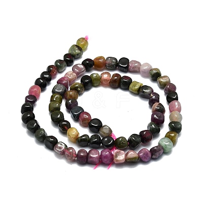 Natural Multicolor Tourmaline Beads Strands G-E576-59-1