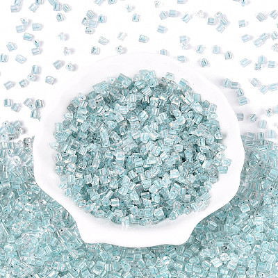 Transparent Inside Colours Glass Seed Beads SEED-T007-13M-1-1