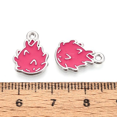 Fruit Alloy Enamel Charms PALLOY-S058-01P-06-1