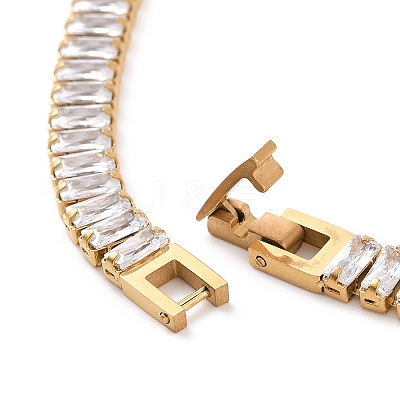 Clear Cubic Zirconia Tennis Necklace NJEW-E038-02G-1