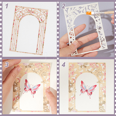 6 Sets 6 Styles Hollow Scrapbook Paper Pads SCRA-GF0001-07-1