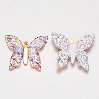 Transparent Acrylic Pendants LS-TACR-R140-06G-1