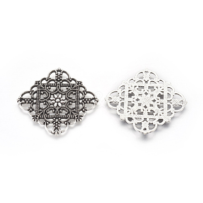 Tibetan Style Filigree Joiners TIBEP-A2690-AS-LF-1