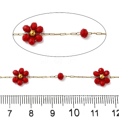 Handmade 304 Stainless Steel Beaded Chains CHS-L031-08G-05-1