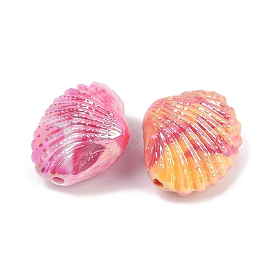 UV Plating Opaque Acrylic Beads OACR-A040-02-1