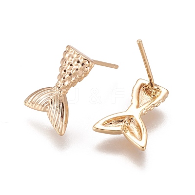 Brass Stud Earring Findings MAK-I010-03G-1