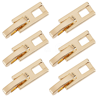 6Pcs Brass Fold Over Clasps KK-SC0005-46-1