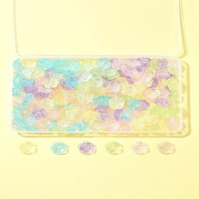 180Pcs 6 Colors Transparent Acrylic Beads OACR-FS0001-91-1
