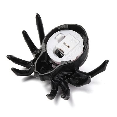 Halloween Resin Spider with Scary Eyeball LED Light Figurines Ornament AJEW-Z036-01A-1