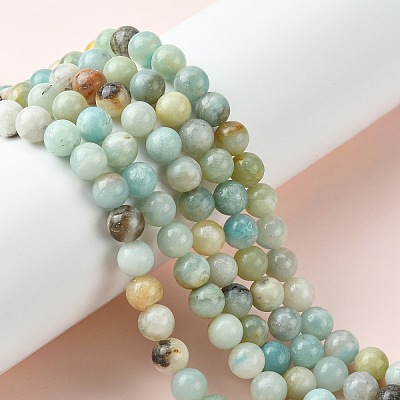 Natural Flower Amazonite Beads Strands Z26N5017-1