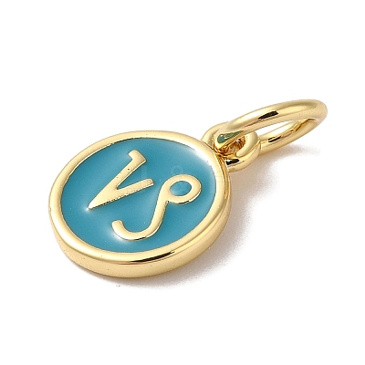 Real 18K Gold Plated Brass Enamel Charms KK-L216-001G-G05-1