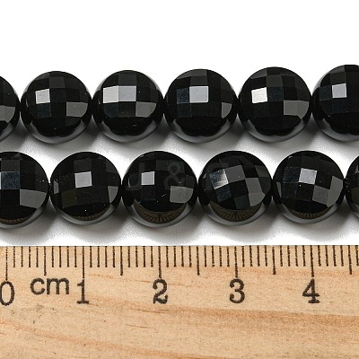 Natural Black Onyx(Dyed & Heated) Beads Strands G-K351-A02-03-1