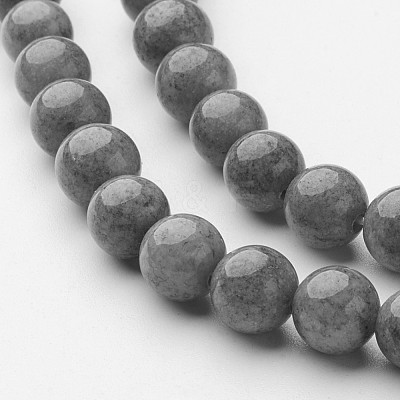 Natural Mashan Jade Round Beads Strands X-G-D263-8mm-XS29-1