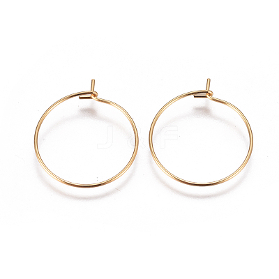 304 Stainless Steel Hoop Earrings Findings STAS-I120-60A-G-1