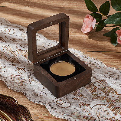 Wood Medal Storage Magnetic Boxes CON-WH0088-94A-02-1