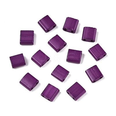 2-Hole Baking Paint Glass Seed Beads SEED-S023-17C-36-1