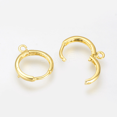 Brass Huggie Hoop Earring Findings X-KK-Q675-53-1