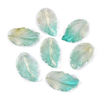 Handmade Transparent Czech Lampwork Pendants LAMP-YW0001-15A-1