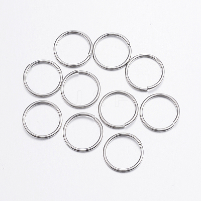 Tarnish Resistant 304 Stainless Steel Open Jump Rings X-STAS-P151-05-1