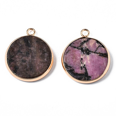 Natural Rhodonite Pendants G-Q998-010F-1