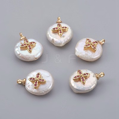 Natural Cultured Freshwater Pearl Pendants PEAR-F008-06G-1