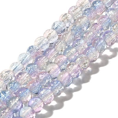 Crackle Glass Beads Strands X-CCG-C002-6mm-09-1