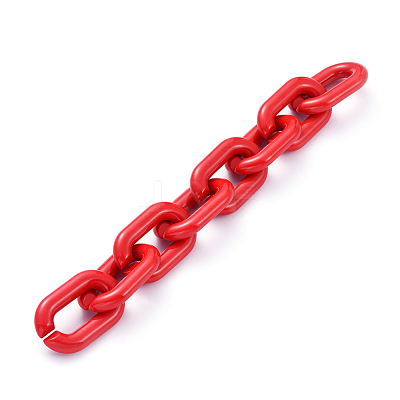 Handmade Opaque Acrylic Cable Chain AJEW-JB00574-01-1