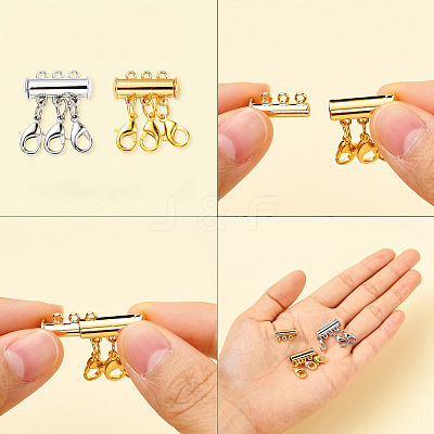 2 Set 2 Style Alloy Magnetic Slide Lock Clasps FIND-YW0001-24-1