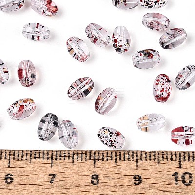 Baking Paint Transparent Glass Beads DGLA-T004-06A-1