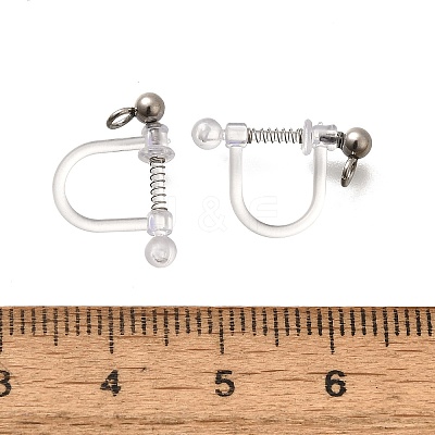 201 Stainless Steel Clip-on Earring Settings STAS-F311-15P-1