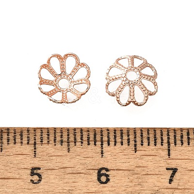 Rack Plating Brass Bead Caps KK-F090-21RG-02-1