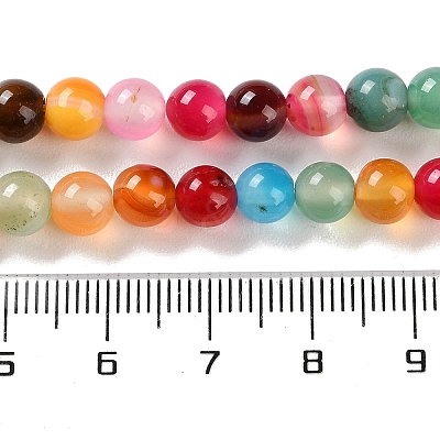 Natural Striped Agate/Banded Agate Beads Strands X-G-Z060-A01-A07-1