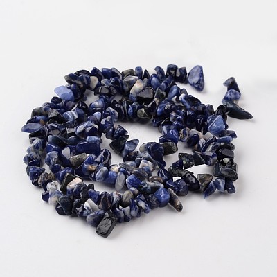 Chip Natural Blue Spot Stone Bead Strands G-M344-18-1