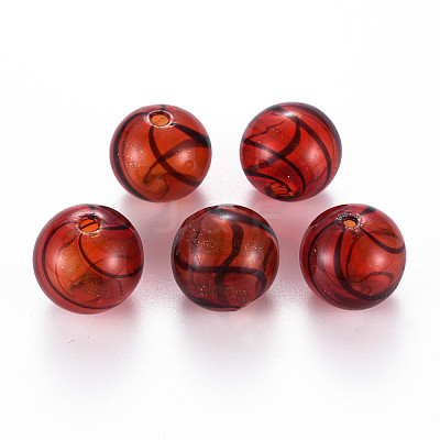 Transparent Handmade Blown Glass Globe Beads GLAA-T012-30A-1