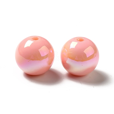 UV Plating Rainbow Iridescent Acrylic Beads PACR-D070-01B-1