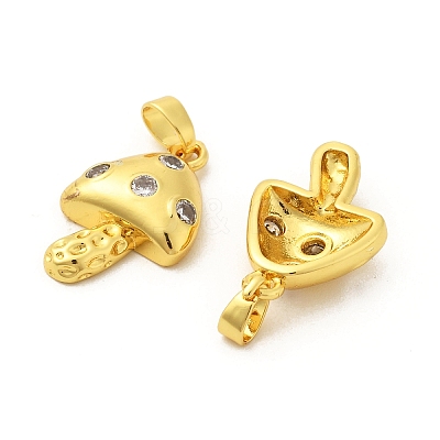 Brass Micro Pave Cubic Zirconia Pendants KK-G533-17G-01-1