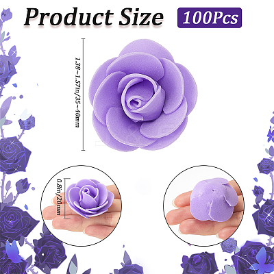 100Pcs Artificial Foam Flower KY-GF0001-21B-1