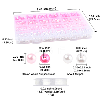 100Pcs 4 Colors Spray Painted ABS Plastic Imitation Pearl Beads OACR-FS0002-09A-1