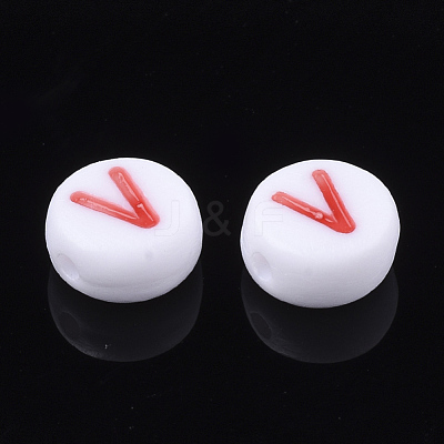 Initial Acrylic Beads OACR-E001-20V-1